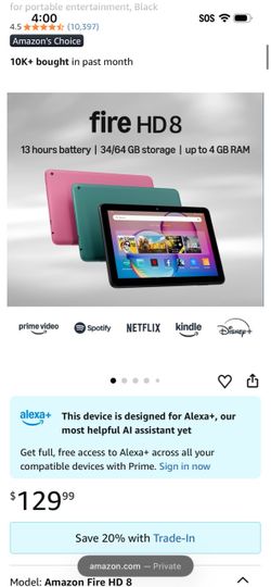 Amazon Fire HD 8 Tablet