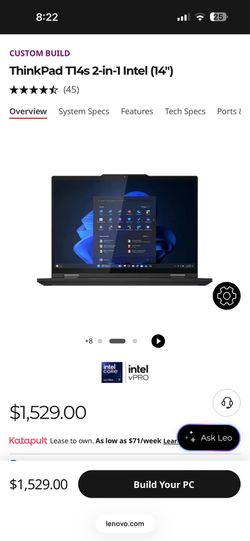 Brand New- Lenovo ThinkPad T14s 2-in-1 Gen 1
