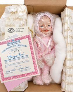 Ashton-Drake “Meagan Rose” Porcelain Baby Doll — New in Box with Certificate