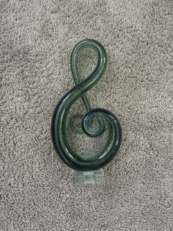 Glass Music Note Decoration