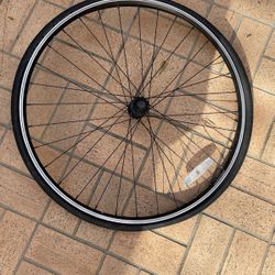 Cannondale C4 Rim Brake Rear Wheel Black 700cc With Tire Hybrid Road