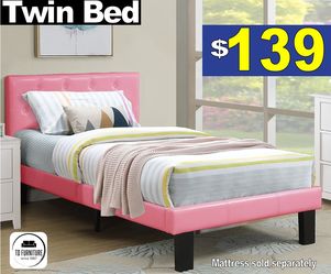 Pink twin bed frame