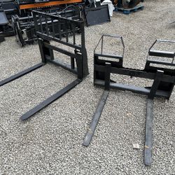 Skid Steer Pallet Fork Attachment 