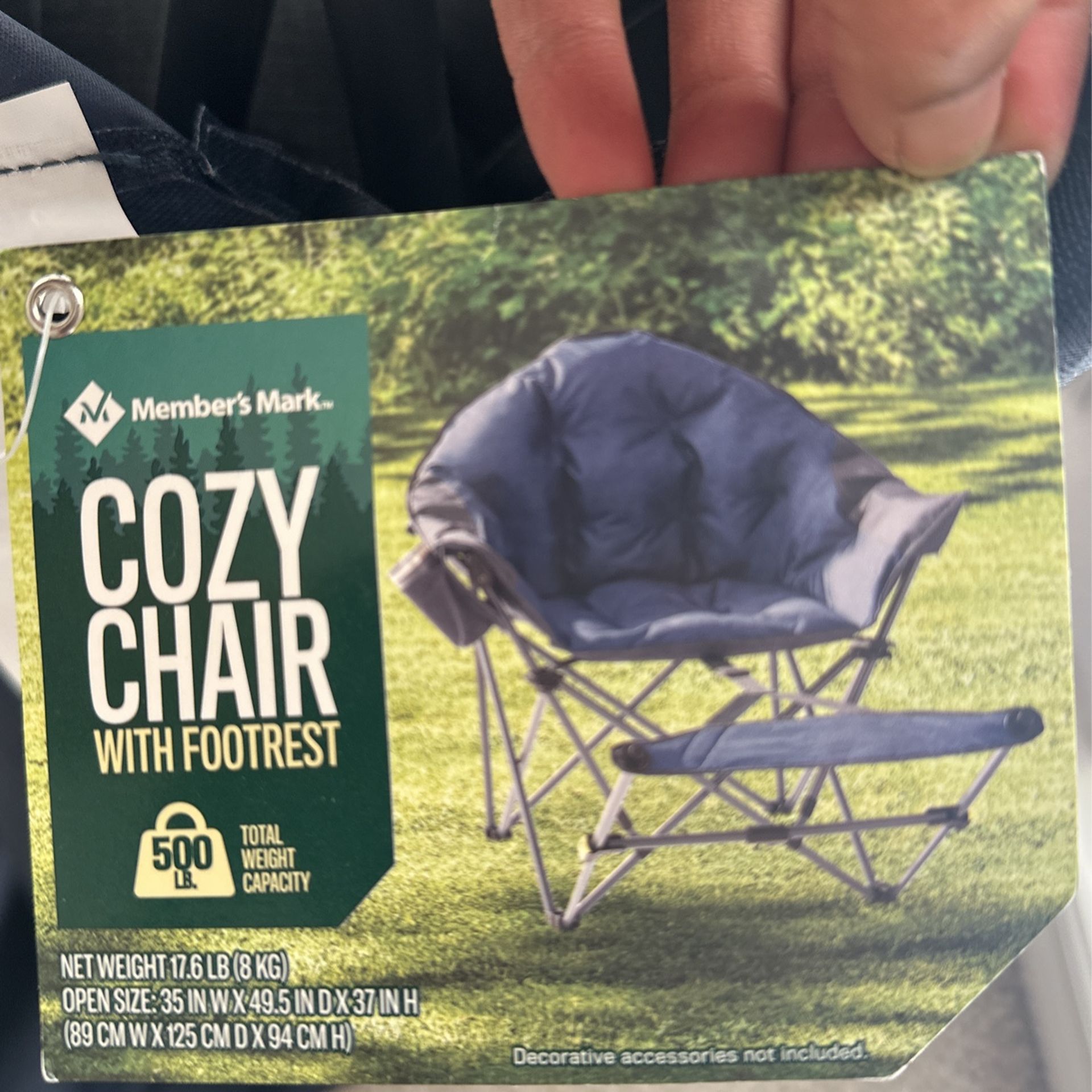 NEW Padded Chair With Footrest