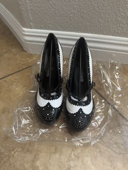 Black And White Mary Jane’s By Funtasma