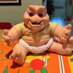 Talking  Baby  Sinclair  Dinosaur  Disney 1991  Hasbro  Pull  String  Plush  Vintage 