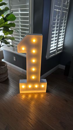 Light up number 1
