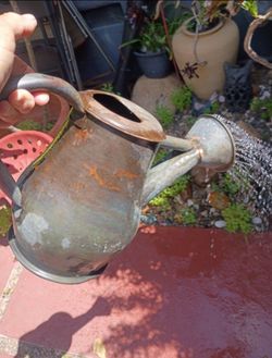 Water Can Beautiful Large Rose French Copper Arrosoir. Antique Garden Art 15" D X 10 1/1" T X 8" W