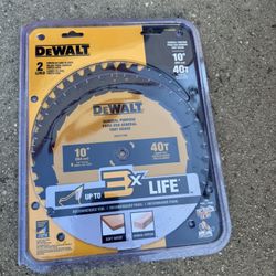 Brand New Large Diameter Saw Blades 10-in 40 -Tooth Rough Finish Tungsten carbide-tipped steel Miter/Table saw blade Set 2 -Pack 