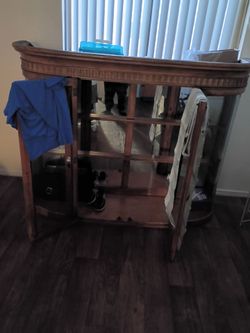Wooden shelves