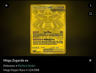 Mega Zygarde ex Pokemon Card 124/088