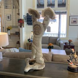 Eskimo Whale Bone Statue