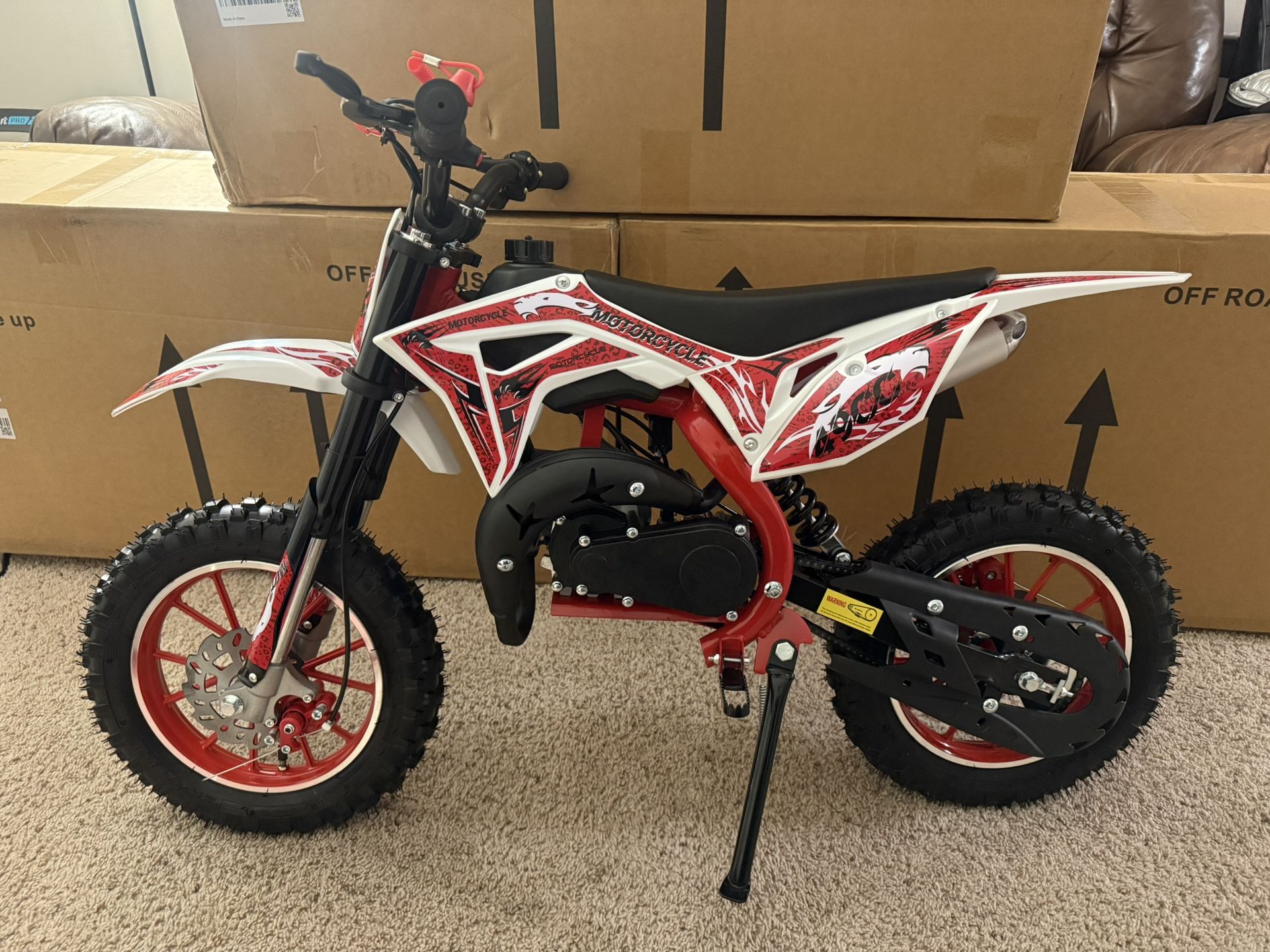 cdar 49cc Kids Dirt Bike, 2-Stroke Gas Power Motocross