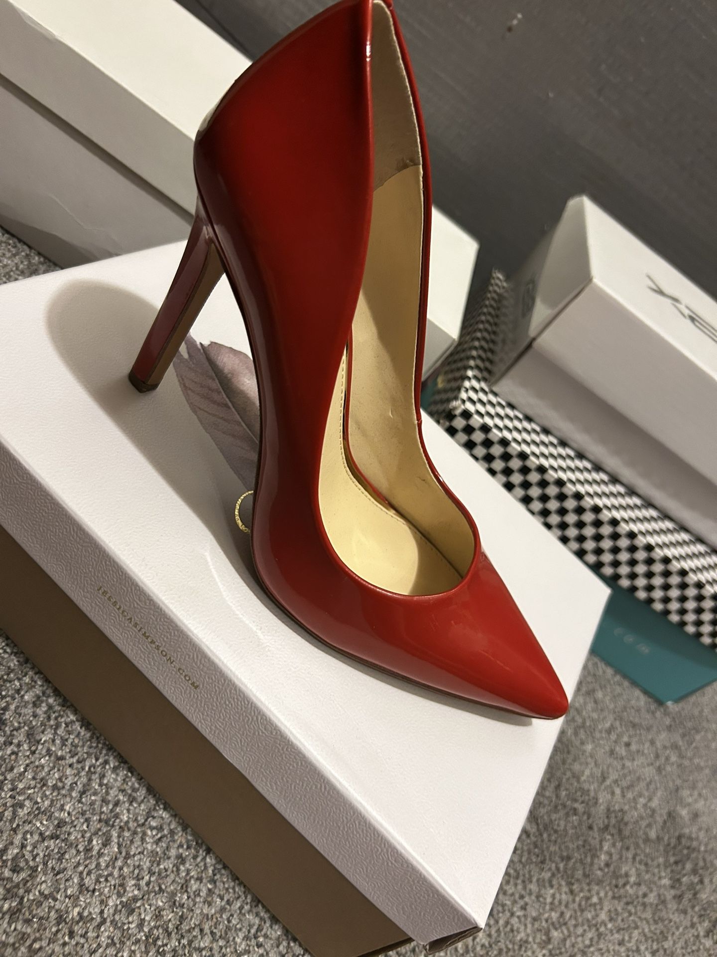 Red Patent Jessica Simpson Heels