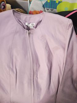 Lavender leather jacket Newport News size 12