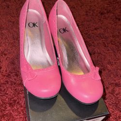 Vintage Pinup Style Pink Heels Size 6.5 