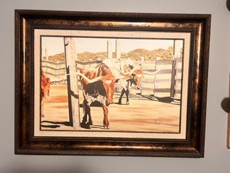 Craig Beman Western Framed Art Signed