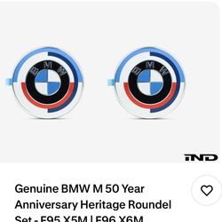 Genuine BMW M 50 Year Anniversary Heritage Roundel Set - F95 X5M | F96 