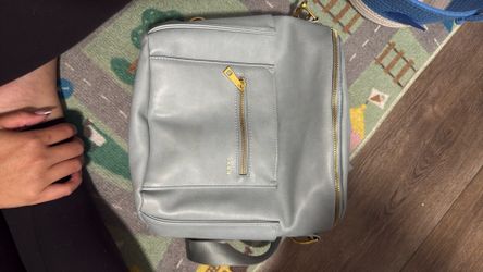Fawn diaper bag - muted blue