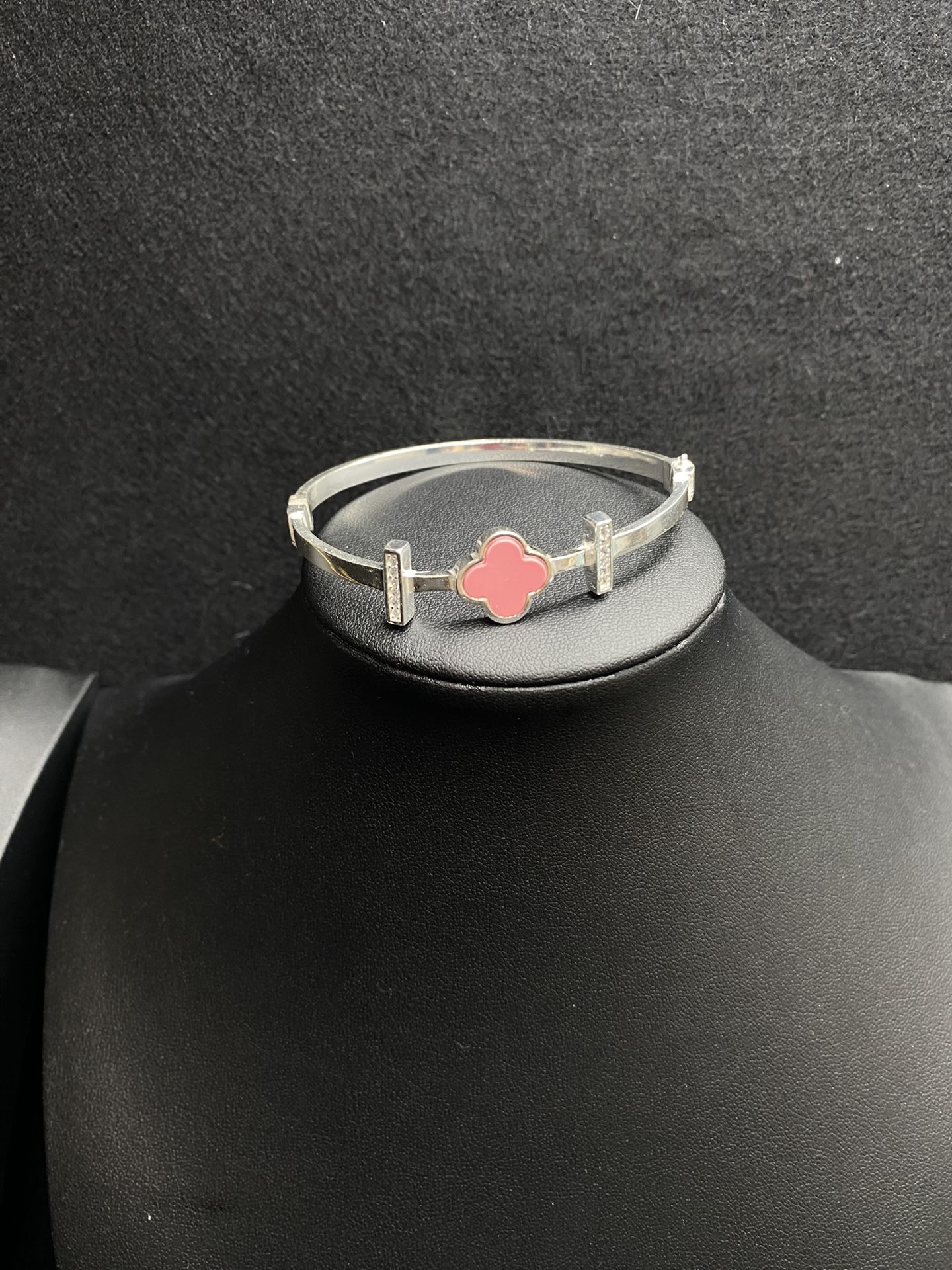 925 Silver Clover Bangle Bracelet