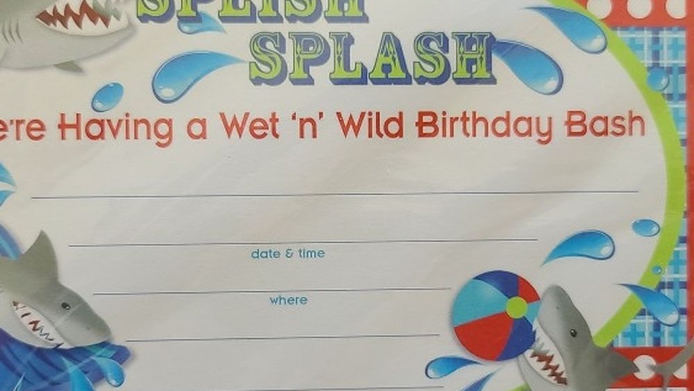 Swimming Birthday Party Invitations