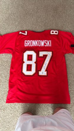 Signed Buccaneers Gronkowski jersey with COA sticker