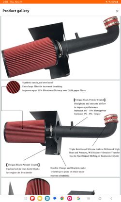 Performance Cold Air Intake Piping Kit For 2012-2018 Jeep Wrangler 