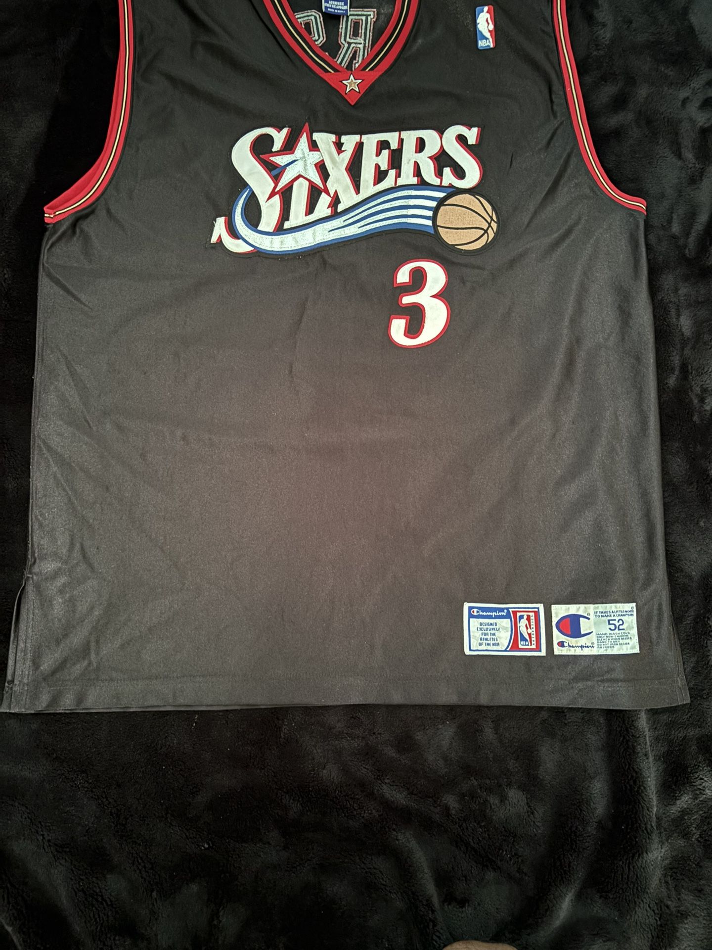 🔥🔥 AUTHENTIC NBA ALLEN IVERSON 76ERS JERSEY MEN'S SIZE 52🔥🔥