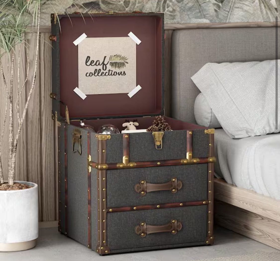 Vintage 2 Drawer Linen Storage Chest of Drawers End Table, Dresser -  www.rajagirimanappuram.com