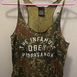 Obey Camo Tank Top Small 