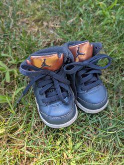 Jordan Air Jordan 1 Toddler Sneakers US 4C Blue Leather Mesh High Top