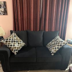 Blue Sofa And Loveseat