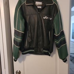Black And Green Leather Jet Jacket