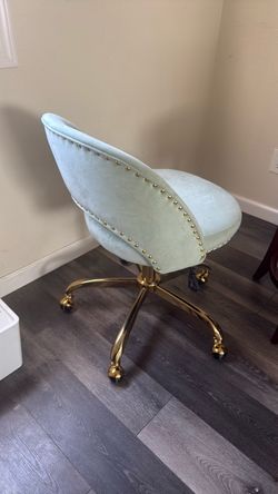 Sage green vanity chair