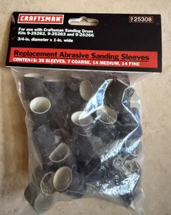 35 Pcs Replacement Abrasive Sanding Sleeves 3/4” Dia X 1” W