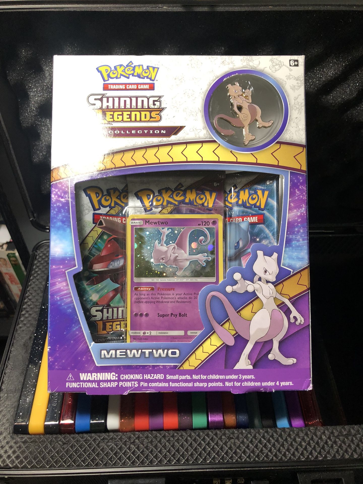 Pokemon Shining Legends Mewtwo Pin Collection Box