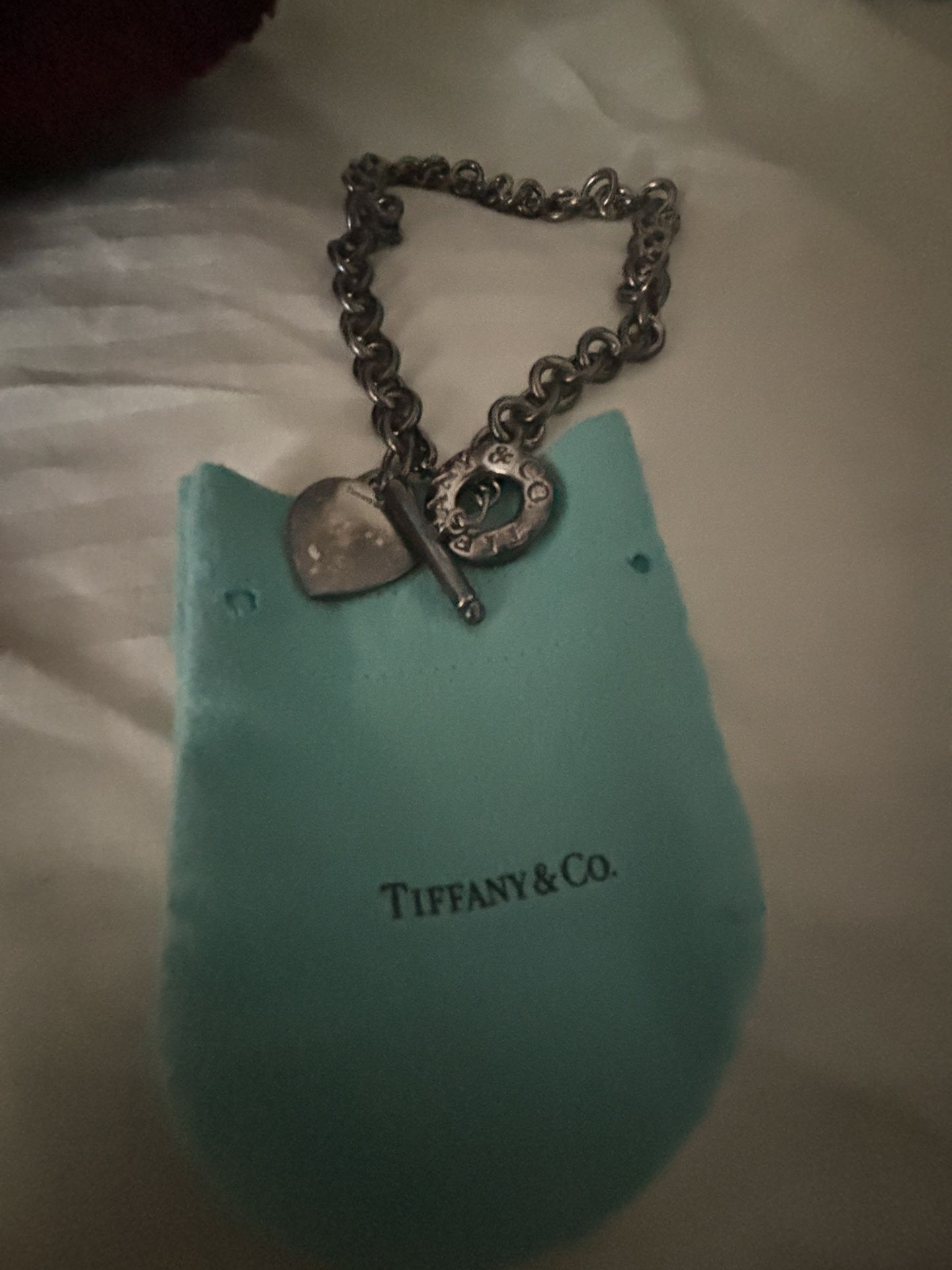 Tiffany & Co Heart Tag Toggle Silver Choker/necklace