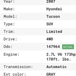 2007 Hyundai Tucson