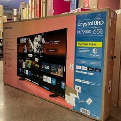 65” SAMSUNG CRYSTAL DU7200 4K SMART TV