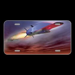 License Plate Novelty Car Front Aircraft Spaceship Flight Fast