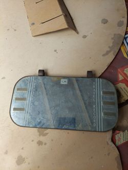 Vintage 1950s GM service record/travel record visor mirror