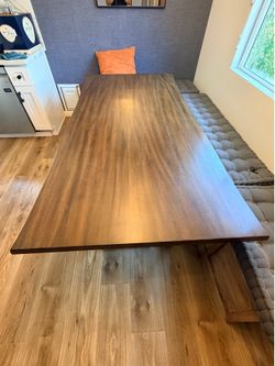 76” live edge dining table