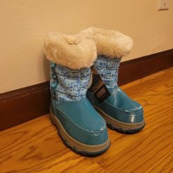 Khombu Juniper Jewel Canvas Teal Print  Boot Size 10M.