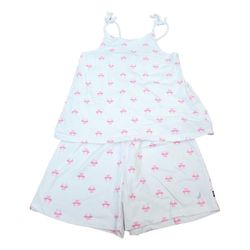 Nautica Flamingo Romper Pink White Girls SZ 10