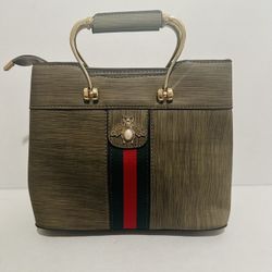 Beautiful Handbag with a Bee Emblem New no Tags