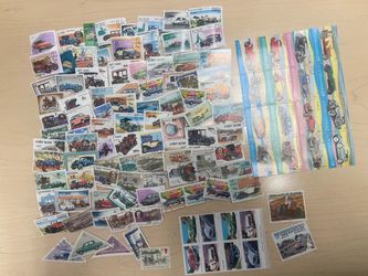 118 auto stamps car collectible postage stamps