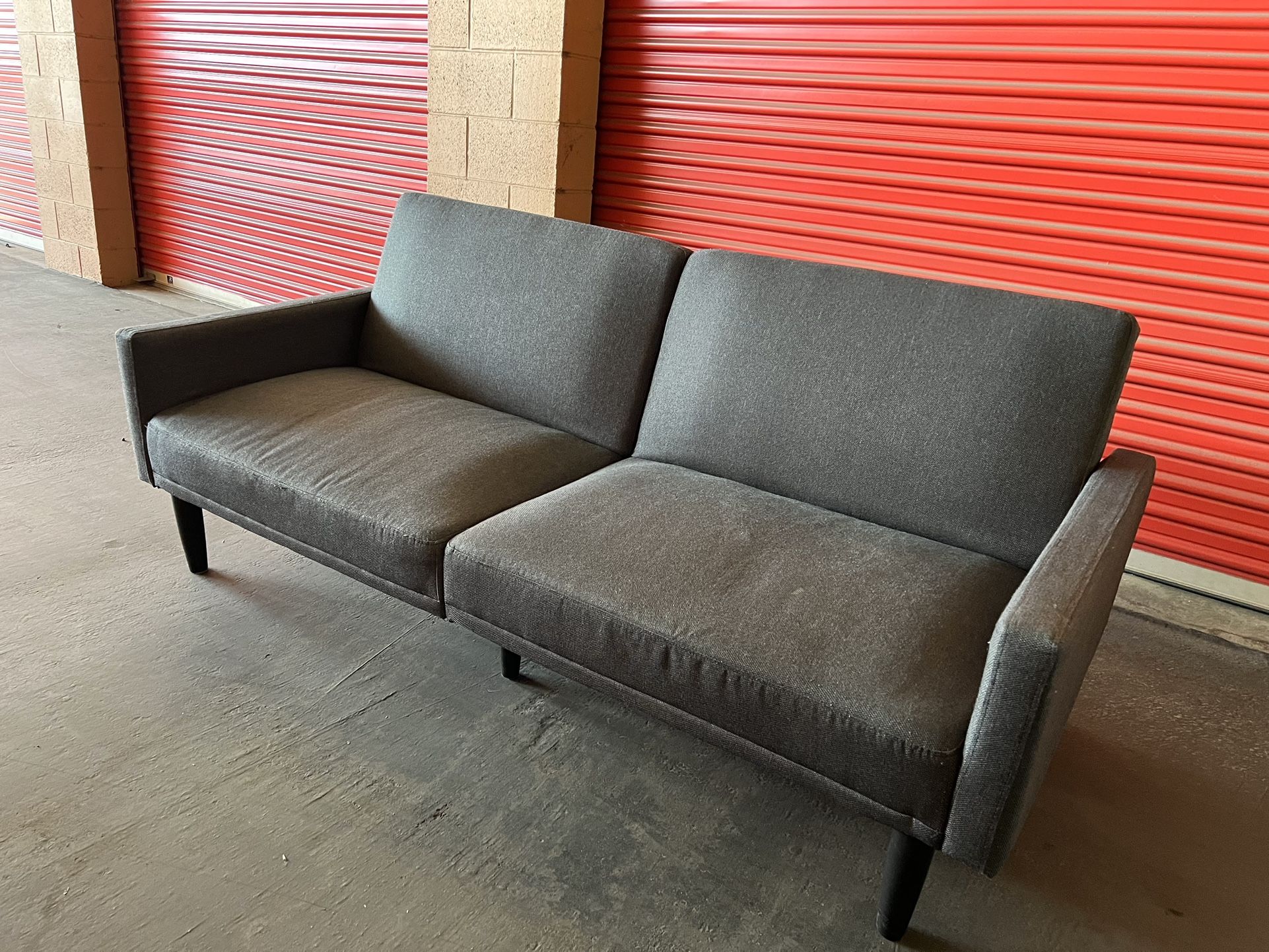 Target Room Essential Futon Sofa Bed With Arms Gray Color (Delivery