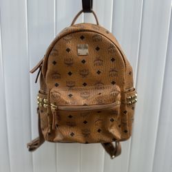 MCM Stark Visetos Small Side-Stud Backpack/ Great Condition 