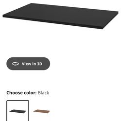 IKEA IDÅSEN Tabletop, black, 47 x 27”