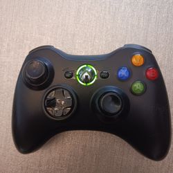 Official XBox 360 Black Controller with Battery